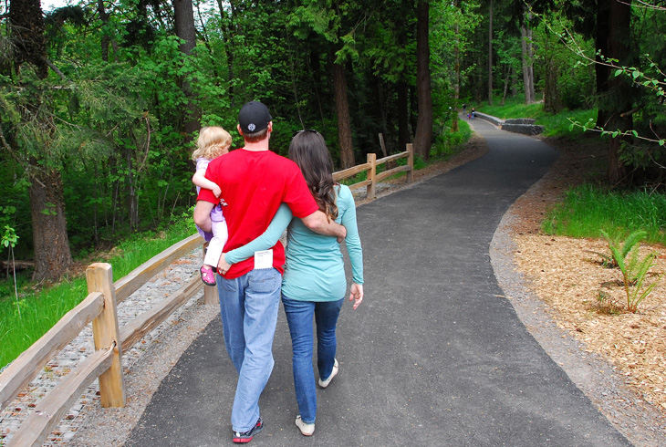 At Jordan Woods Natural Area, bond funding yielded paved and soft surface trails, an overlook, two bridges and a boardwalk.