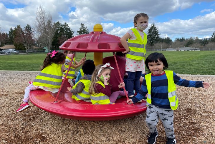 Jump Start preschoolers enjoying time on the playground!