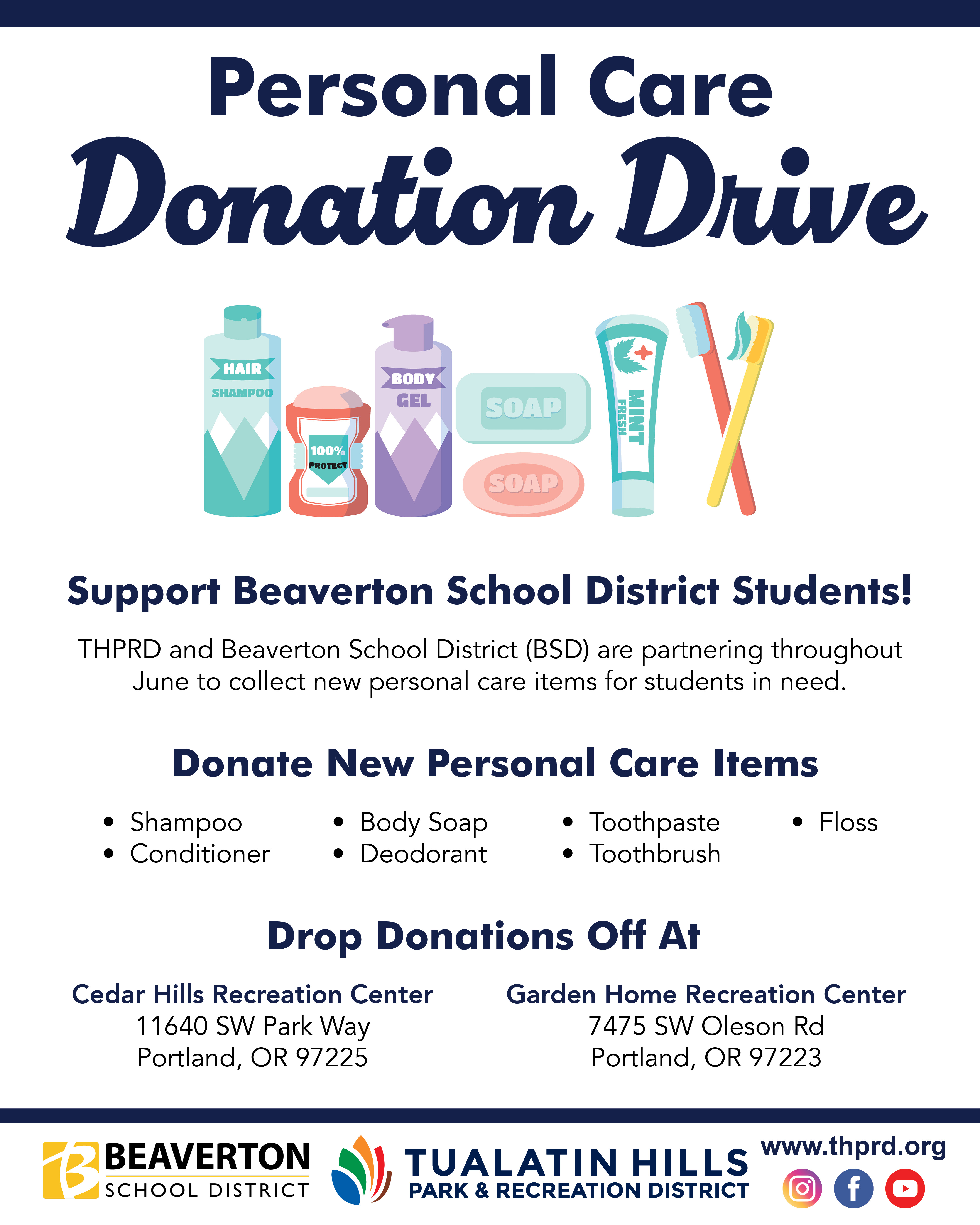 Personal Care Product Drive