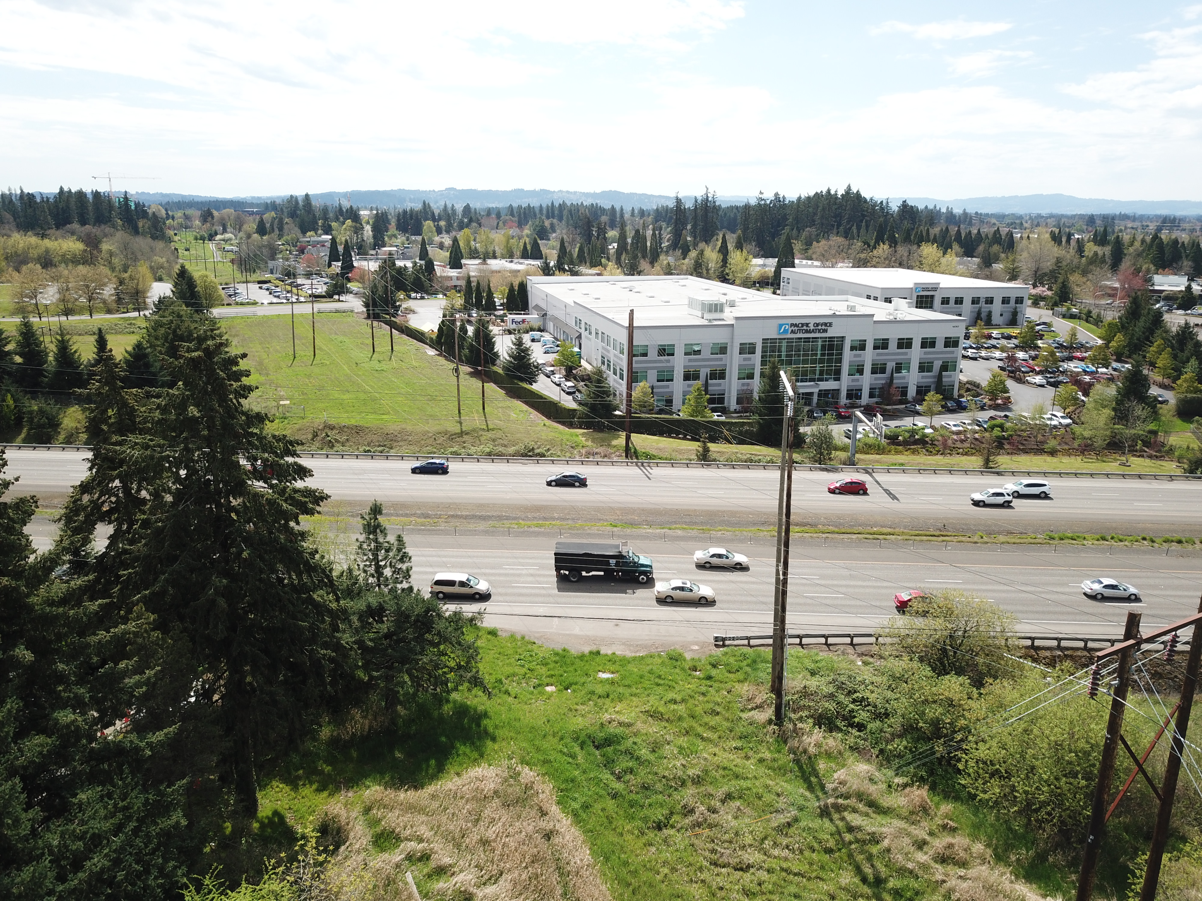 Aerial image of future bridge area