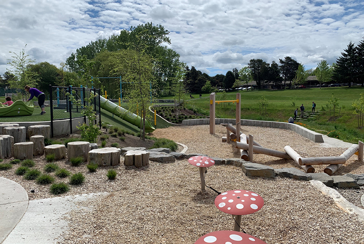 Lower play area looking south